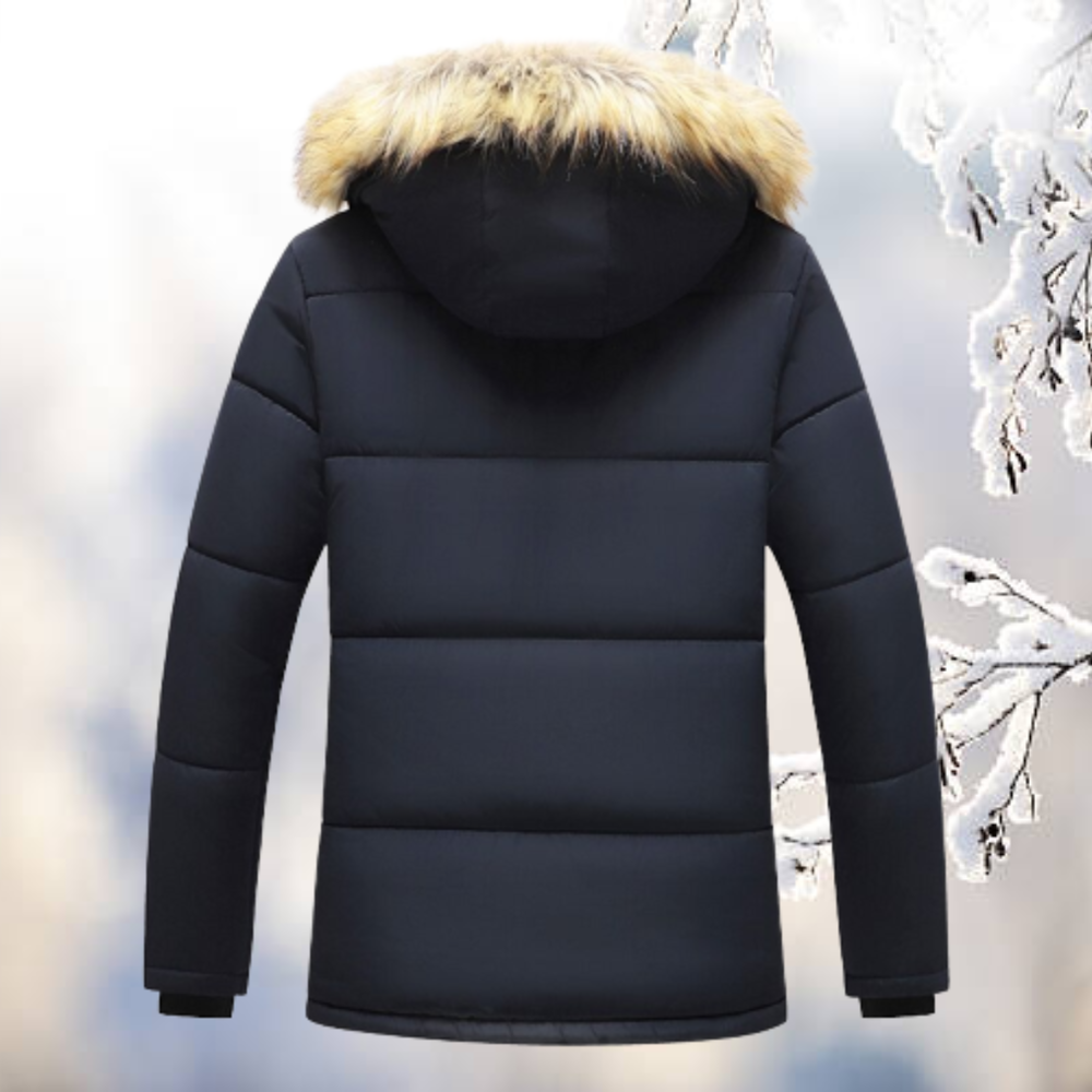 Men's Insulated Winter Parka with Fur Hood - Ultimate Warmth & Protection for Extreme Cold Weather