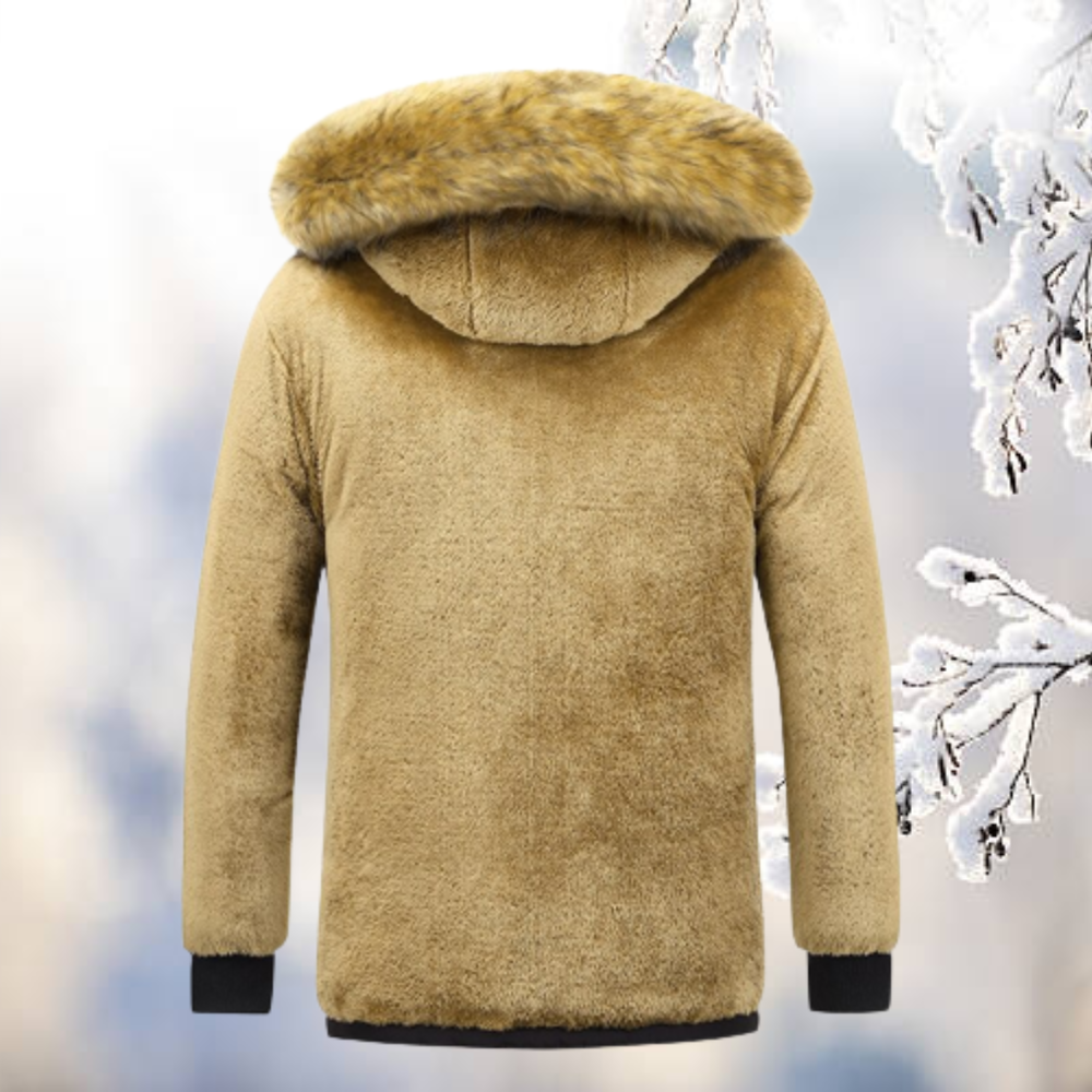 Men's Insulated Winter Parka with Fur Hood - Ultimate Warmth & Protection for Extreme Cold Weather